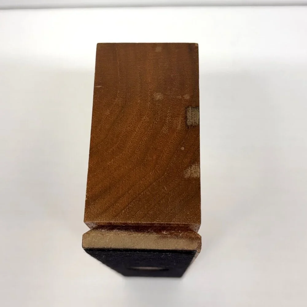 Vintage 1977 Walnut Lasercraft Pencil Holder President's Club & Ruler Landscape